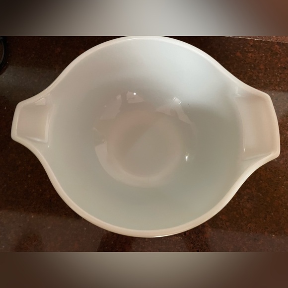 Pyrex Ovenware 442 1 1/2 Qt Bowl Made in USA Green With White Flowers Excellent - Picture 6 of 10